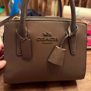 Coach Taupe Leather Andrea bag
